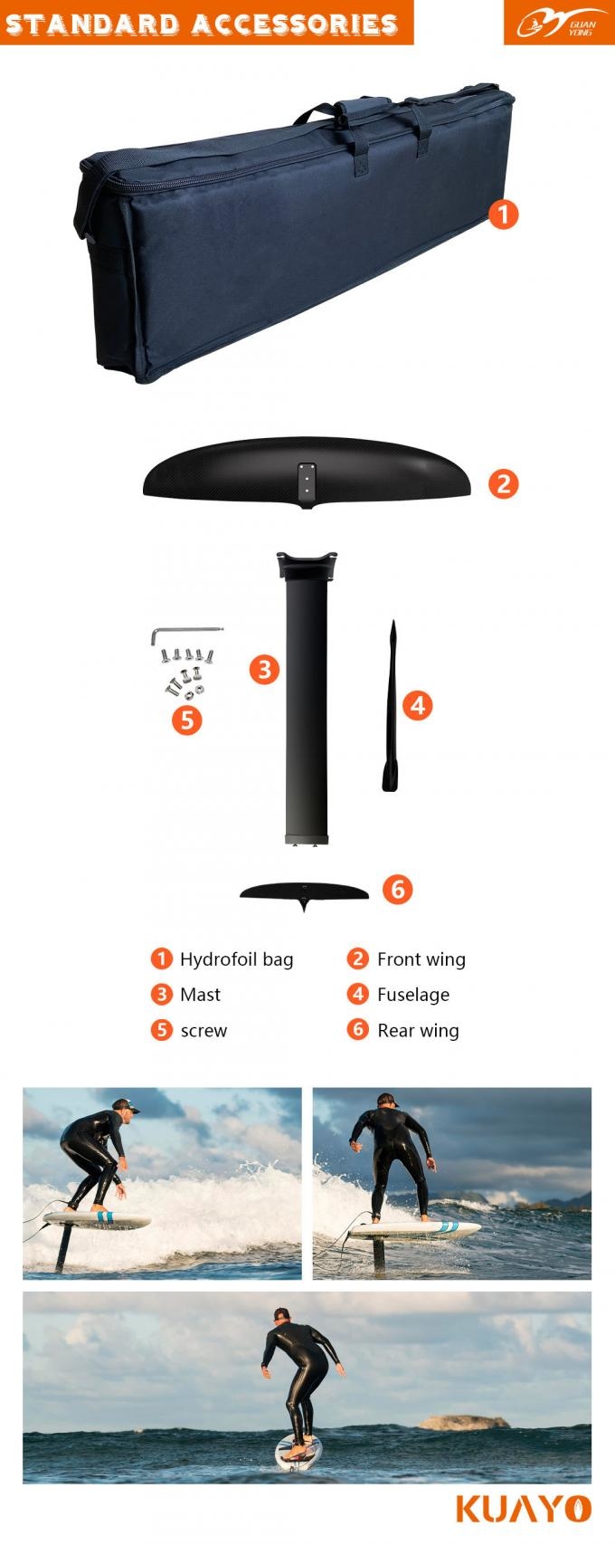 GY BSC 1120 Carbon Fiber Hydrofoil Wing for surfing and water sports