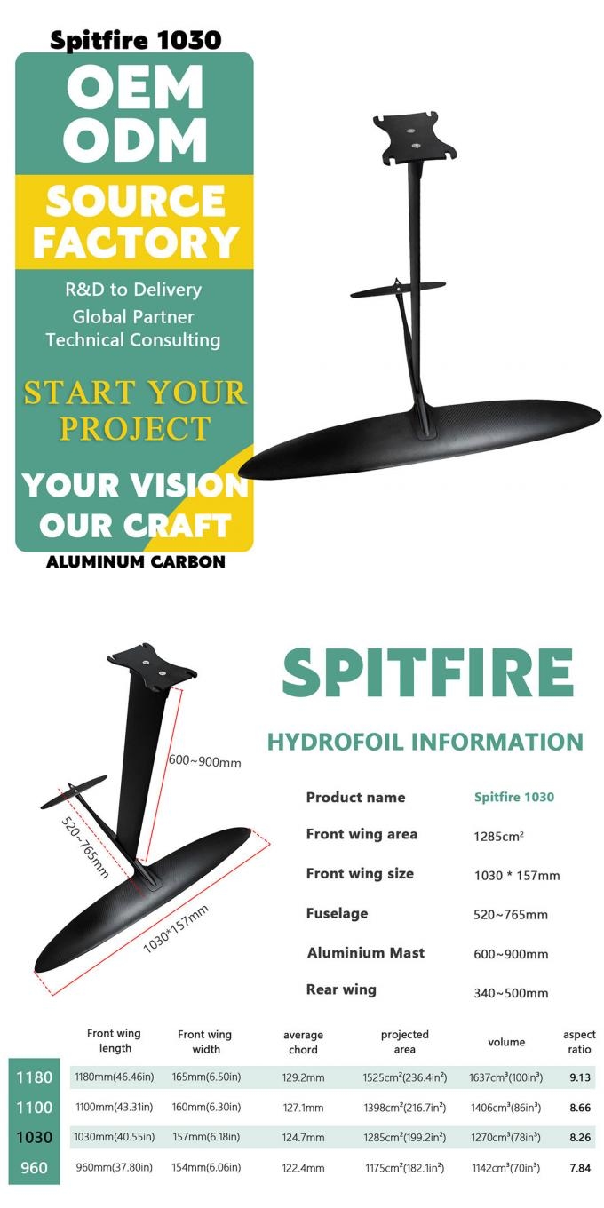 Axis Spitfire 1030 Carbon Fiber Hydrofoil in action