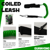 Black Green Eva Surfboard Swivel Connection Foot Leash Coil Leash Accessory Black Green Eva Surfboard Swivel Connection Foot Leash Coil Leash Accessory