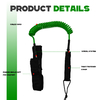 Black Green Eva Surfboard Swivel Connection Foot Leash Coil Leash Accessory Black Green Eva Surfboard Swivel Connection Foot Leash Coil Leash Accessory