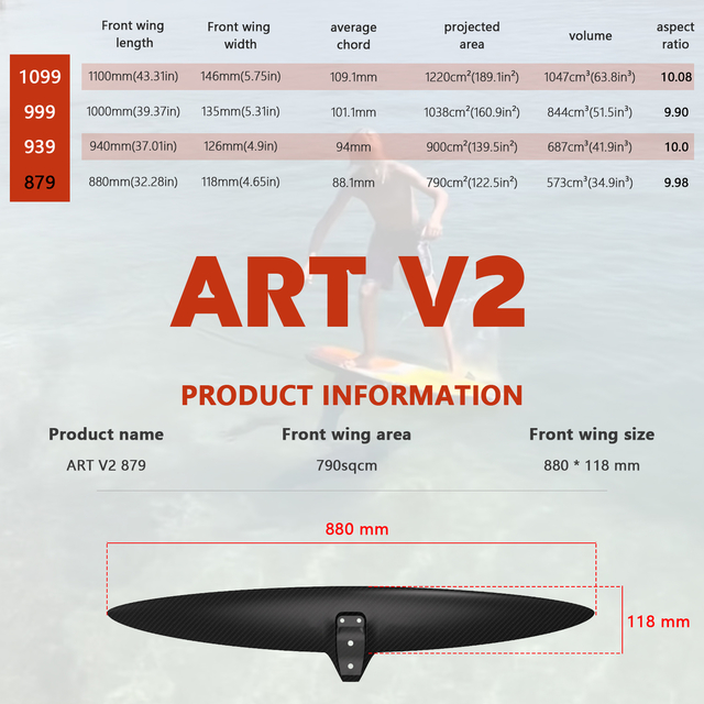 790sqcm Hydrofoil Front Wing Surfboard Wing Foil Wings For Waterplay
