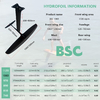 BSC1060 Carbon Hydrofoil Wing Foil Surf Foil Low Speed Stable Foil Easy Turning Smooth Pumping Control Ride