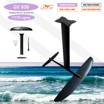 GY930 1179sqcm Hydrofoil Aluminum Carbon Fiber Kite Foil Complete Hydrofoil Set Wingfoil