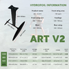 Advanced Surf Wing Foil ART V2 879 Hydrofoil With Smooth Lift Glide Control Skilled Riders